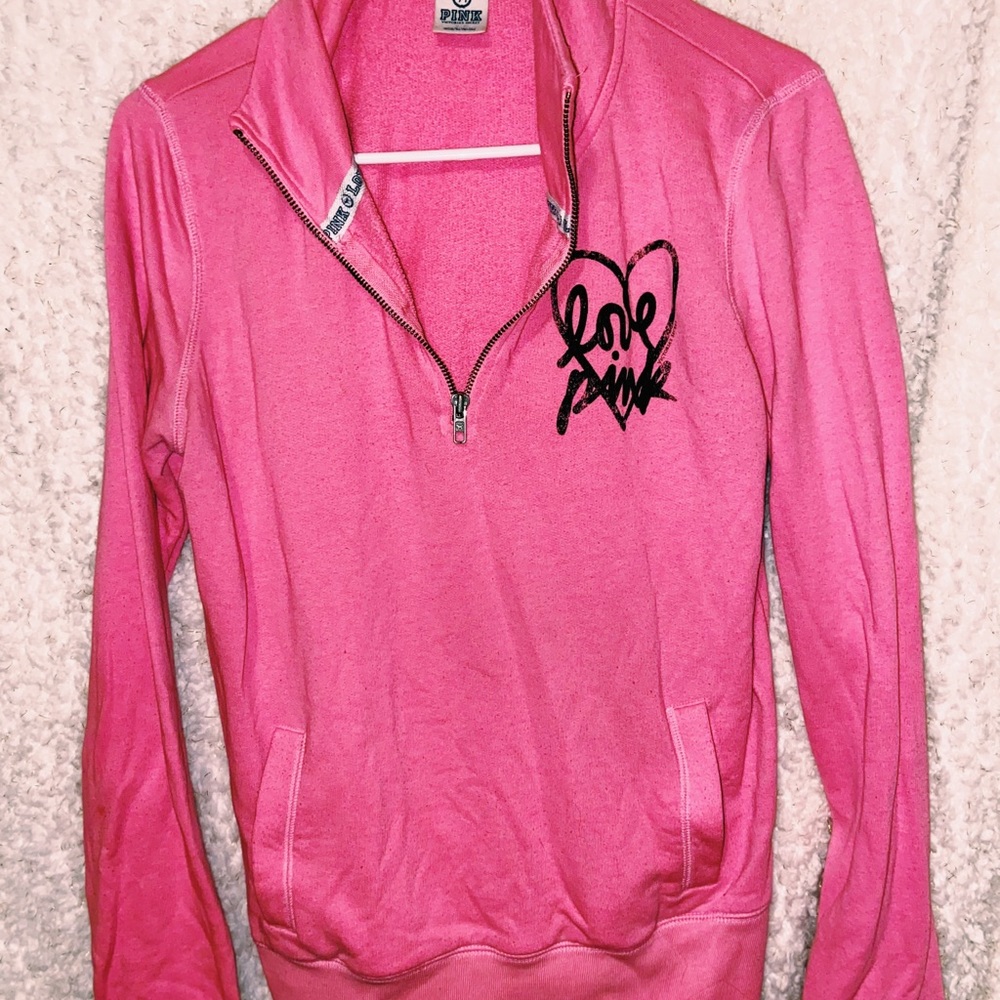 Pink Quarter-Zip Pullover